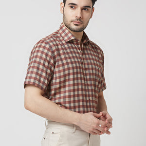 Half Sleeve Checks Shirt