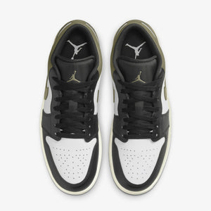 JORDAN | AIR JORDAN 1 LOW { BLACK/WHITE-MEDIUM OLIVE