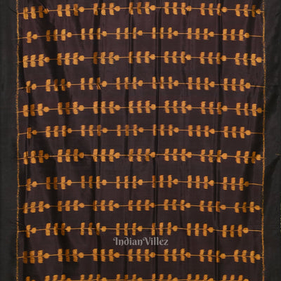 Coffee Leaf Design Odisha Ikat Contemporary Designer Saree