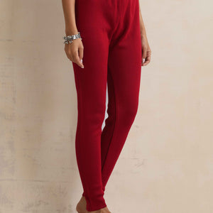 trueBrowns Maroon Woollen Leggings