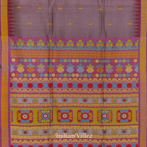 Deep Pastel Red Gopalpur Tussar Silk Saree