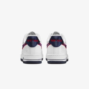 Nike | AIR FORCE 1 '07 { WHITE/OBSIDIAN-UNIVERSITY RED-WOLF GREY