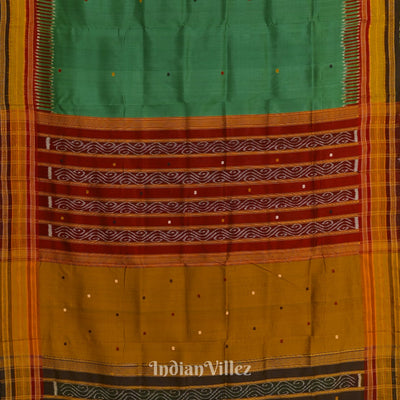 Green Kathiphera Odisha Ikat Khandua Silk Saree