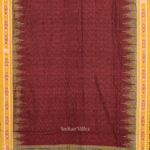 Maroon Jharana Maniabandha Cotton Saree