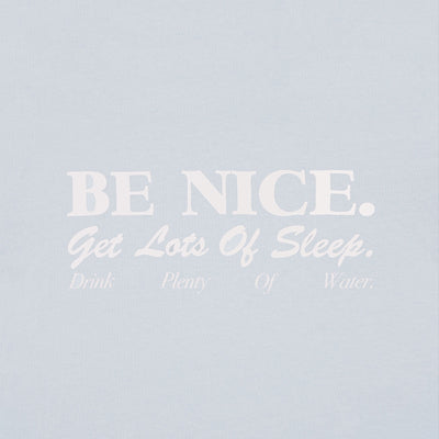 SPORTY & RICH | BE NICE CROPPED T-SHIRT { BABY BLUE/WHITE