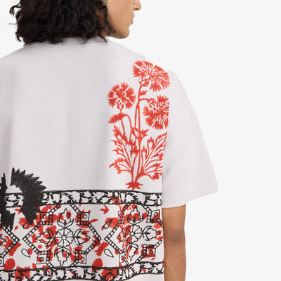 F A R A K | GREY BLOCK PRINTED T-SHIRT { GREY/GREY