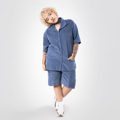 SUPERKICKS | CORDUROY SHORTS { ESTATE BLUE