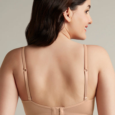 Daily Support Non Padded Non-Wired Cotton Bra - Sandalwood