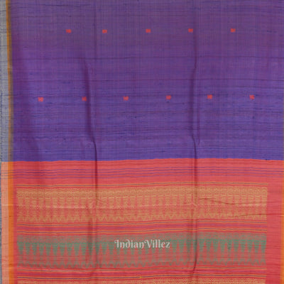 Purple Red Dual Tone Gopalpur Tussar Silk Saree