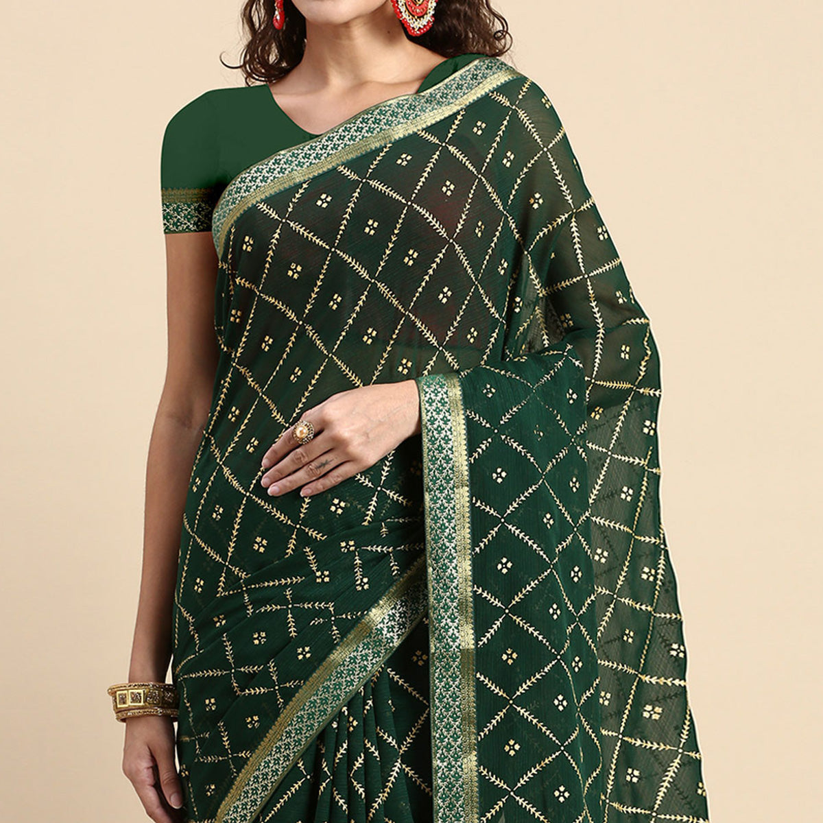 green-floral-foil-printed-zomato-saree-1