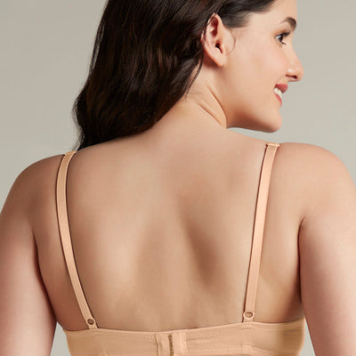 Smooth Style Padded Non-Wired Cotton Bra - Sandalwood