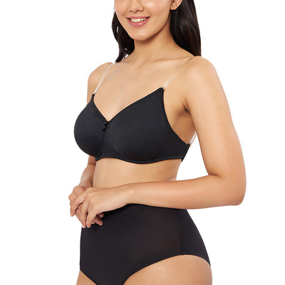 Classic Backless Padded & Non-wired Bra - Black