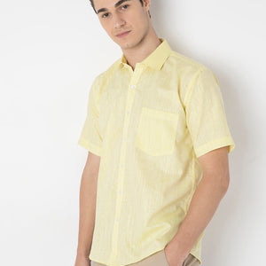 Cotton Linen Half Sleeve Shirt
