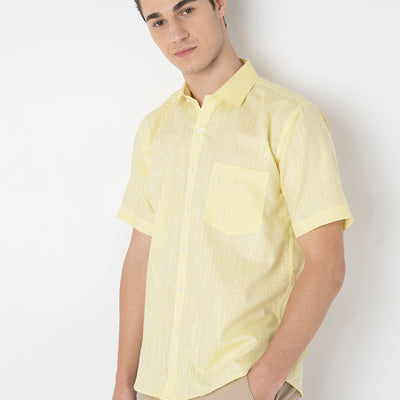 Cotton Linen Half Sleeve Shirt