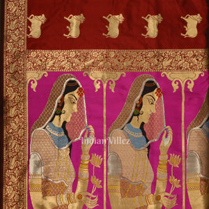 Exclusive Bridal Brocade Banarasi Silk Saree with Sringar and Pichwai Work