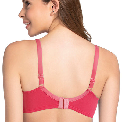 Cotton Dream Padded Non Wired T-shirt Bra - Bright Coral