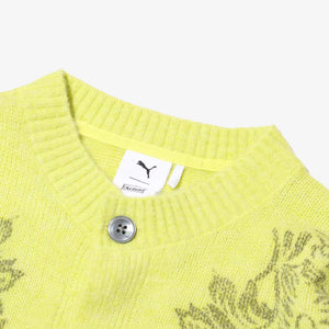 Puma | x ARIES KNITTED CARDIGAN { YELLOW/GREEN
