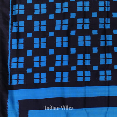 Black Copper Sulphate Odisha Ikat Pasapali Contemporary Silk Saree