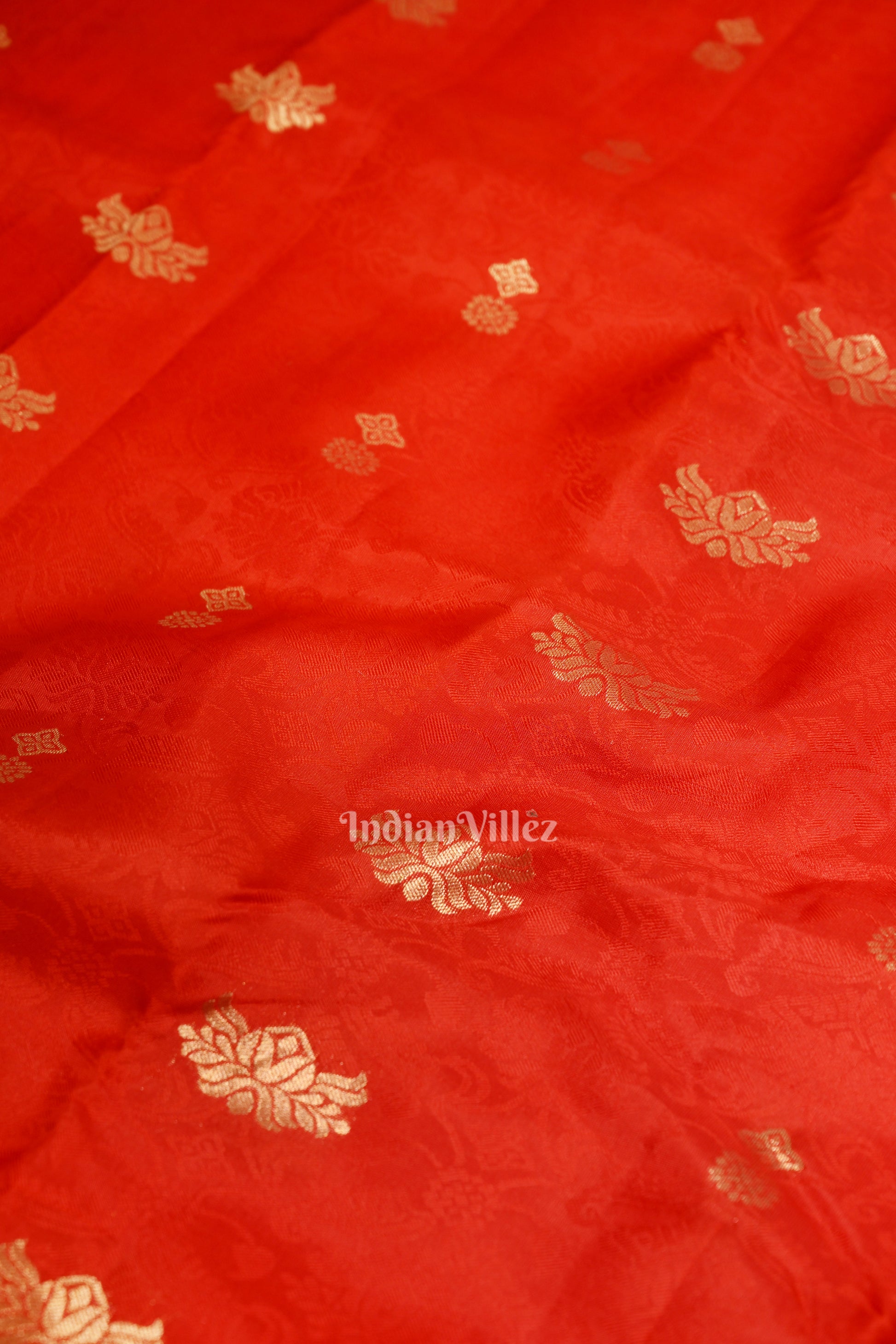 Exclusive Red Bridal Brocade Kanjivaram Silk Saree