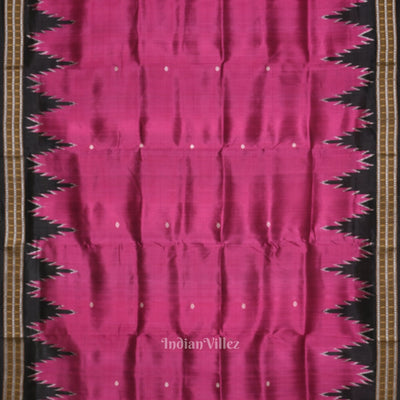 Purple Black Buti Siminoi Odisha Ikat Khandua Silk Saree