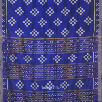 Blue Pasapali Odisha Ikat Designer Contemporary Silk Saree
