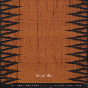 Brown Black Kargil Kumbha Maniabandha Cotton Saree