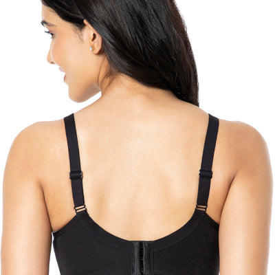 Cotton Daily Support Solid Non Padded Non-Wired Bra - Black