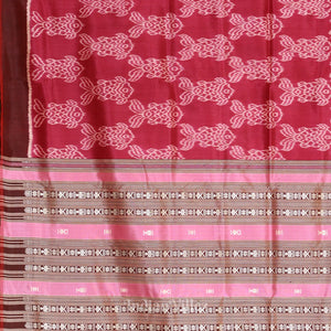 Wine Contemporary Odisha Handloom Silk Saree