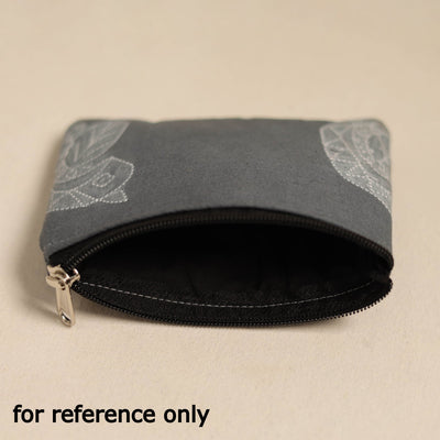 Brown - Handmade Quilted Cotton Coin Pouch 10