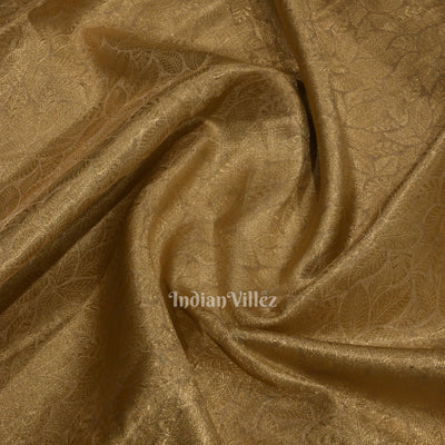 Gold Pearl Brocade Tissue Banarasi Saree