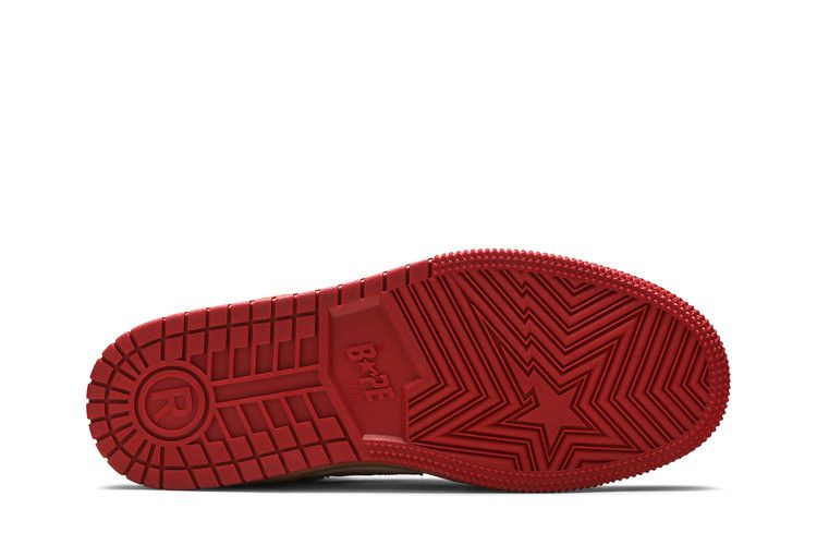 A Bathing Ape Bape Sta 93 Hi Red Orange Light Sand