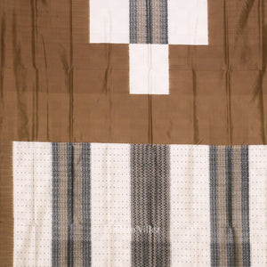 Olive Green Black Pasapali Sambalpuri Ikat Silk Saree