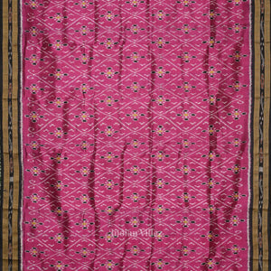 Purple Black Odisha Ikat Khandua Silk Saree