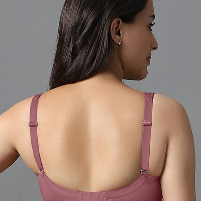 Airy Padded Non-wired Support Bra - Mesa Rose