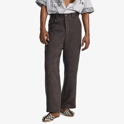 F A R A K | BASICS MONOCHROME PANT { BROWN