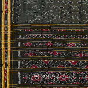 Bottle Green Maniabandha Cotton Tribal Saree