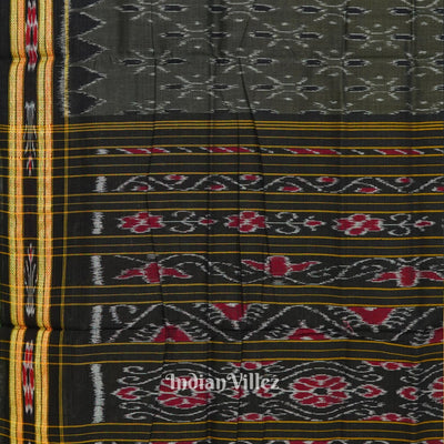 Bottle Green Maniabandha Cotton Tribal Saree