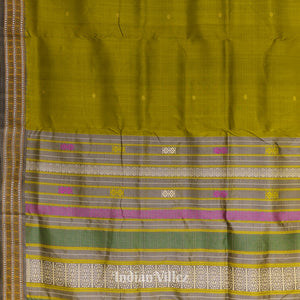 Sea Green Single Flower Motif Siminoi Silk Saree