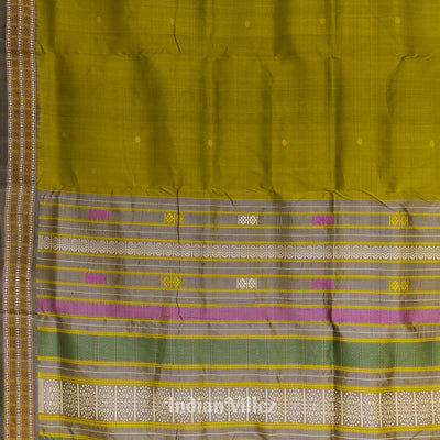Sea Green Single Flower Motif Siminoi Silk Saree