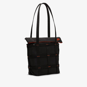NIKE | SPORTSWEAR CARGO TOTE (12L) { BLACK/BLACK/ORANGE