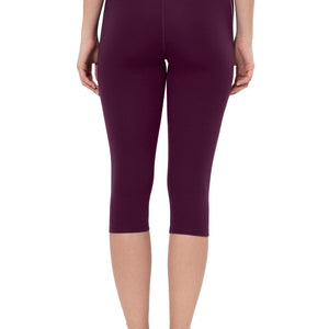 Energize High Rise Active Capri - Blackberry Wine