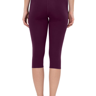 Energize High Rise Active Capri - Blackberry Wine