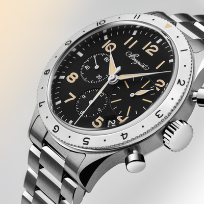 Breguet Type XX Chronograph Men's Black dial Silver Watch