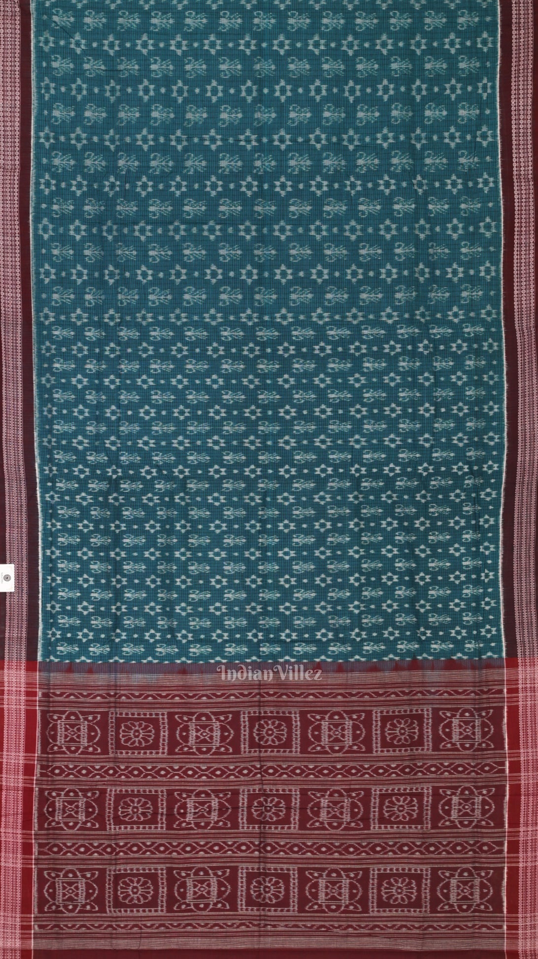 Green Coffee Tribal Theme Odisha Sambalpuri Pure Cotton Saree