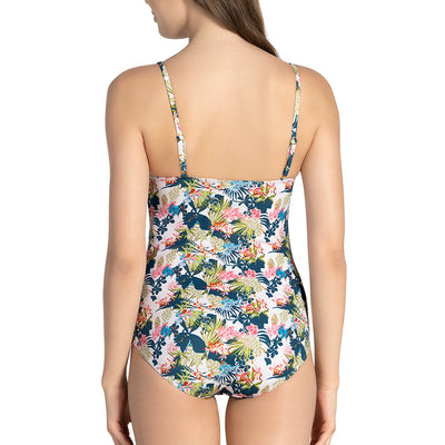 Straight Neck Swim Suit - Tropical Pr
