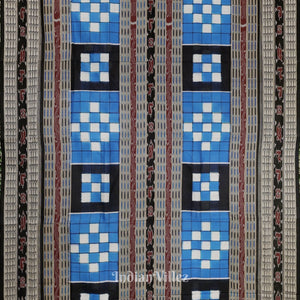 Blue Black Odisha Ikat Pasapali Bichitrapuri Silk Saree