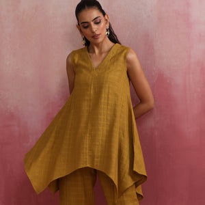 trueBrowns Mustard Cotton Dobby Co-ord set