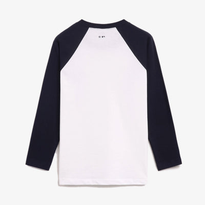 SPORTY & RICH | YANKEES SERIF BASEBALL T-SHIRT { WHITE/NAVY