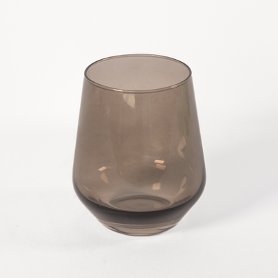 Estelle Colored Wine Stemless - Set of 2 {Gray Smoke}