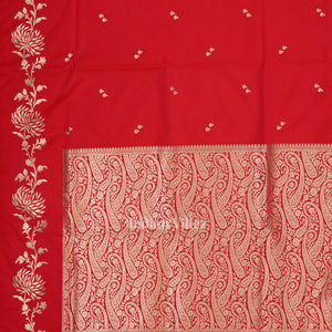 Bridal  Hot Rani Pink Soft Pure Mashru Satin Silk Banarasi Saree